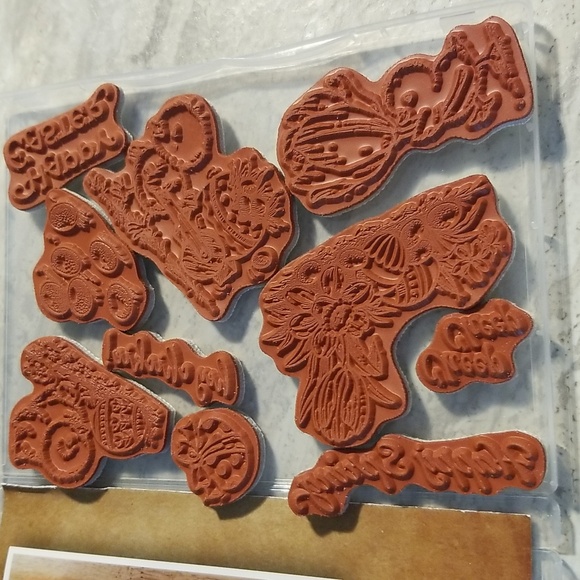 Limited edition February 2023 Red Rubber cling set Happy Spring - Picture 2 of 3